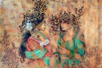 Sadaf Yasir, 30 x 44 Inch, Acrylic on Canvas, Figurative Painting, AC-SDY-003 Sadaf Yasir, 30 x 44 Inch, Acrylic on Canvas, Figurative Painting, AC-SDY-003